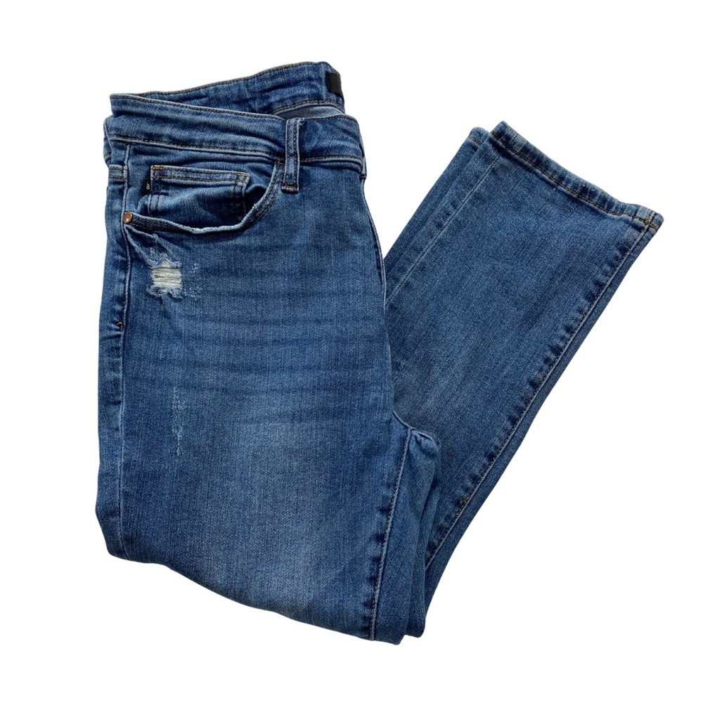 Judy Blue Medium Dark Blue Cropped Ankle Jeans